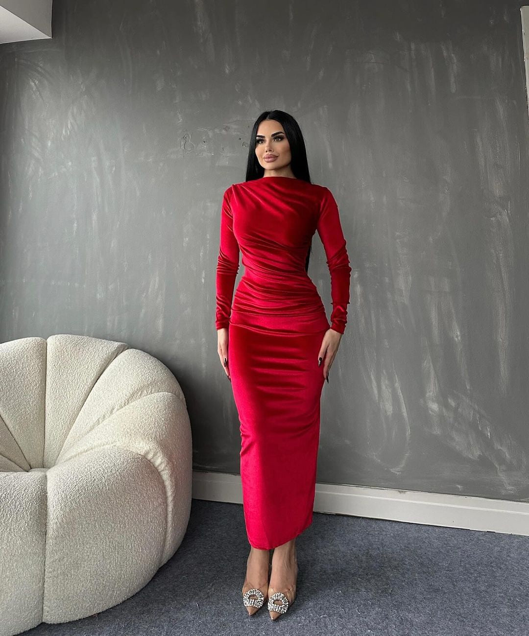 Robe festive - rouge